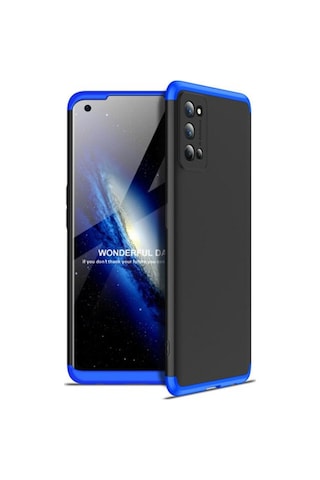 Realme 7 Pro Kılıf Zore Ays Kapak Siyah-Mavi