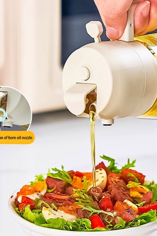 Yeni Nesil Çift Fonksiyonlu Cam Yağdanlık 1 Adet 550 Ml