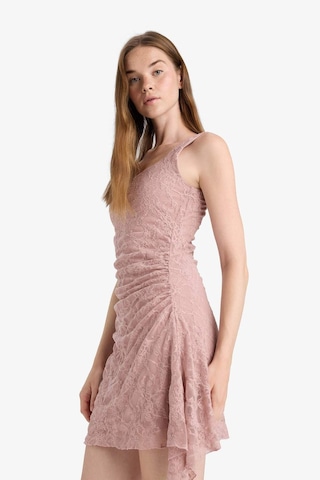 Defacto Yuvarlak Yaka Dantel Askılı Mini Elbise F6763ax25hsbr86 Pembe