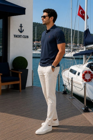 Alexander Gardi Polo Yaka Düğme Detaylı T-shirt Lacivert