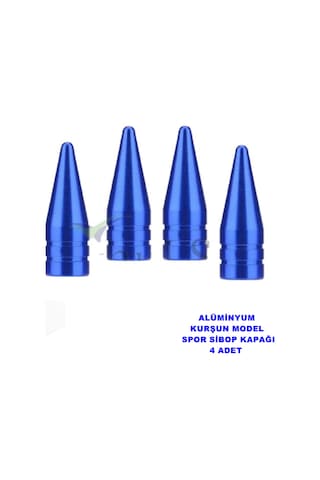 Sibop Kapağı Mavi Renk Kurşun Tip Alüminyum 4 Adet - Point