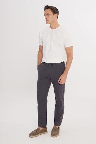 AC&Co / Altınyıldız Classics Erkek Antrasıt %100 Pamuk Slim Fit Dar Kesim Beli Bağlamalı Yan Cepli Pantolon Antrasit