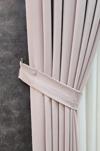 Mosso Fon Perde Düz Renk Pudra Pembe