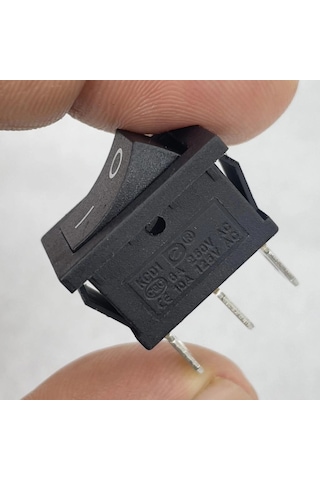 Ic-121 Mini Işıksız Anahtar On-off 3p Siyah
