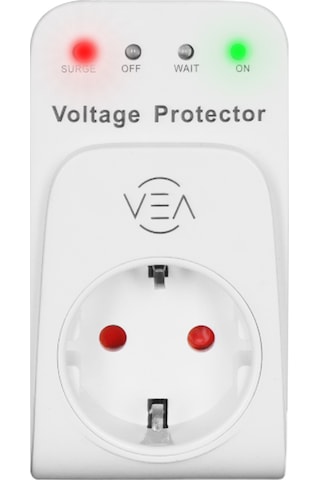 Ayt Vea Ve-25531 15a 3520w Tekli Aşırı Yüksek Gerilim Akım Korumalı Priz Led Göstergeli Akım Koruyucu Priz 0