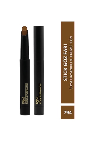Kajal Suya Dayanıklı Kremsi Yapıya Sahip Kahverengi Stick Göz Farı & Stick Eyeshadow 794 Kahverengi