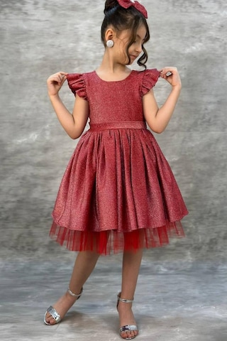 Riccotarz Kız Çocuk Parıldayan Nar Çiçeği Elbise Narçiçeği