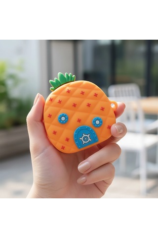 Caseonn Samsung Uyumlu Galaxy Buds 2 Kılıf Karakter Figürlü Ananas Ev
