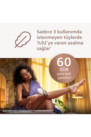 Philips BRI951/03 – 450.000 Atım Lazer Epilasyon Cihazı 4 akıllı başlık: Vücut, Yüz, Bikini,Koltuk Altı - Kablolu/Kablosuz - SkinAi, SmartSkin