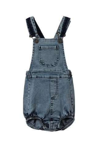 Tshırt Kot Salopet Tulum Takım Mavi