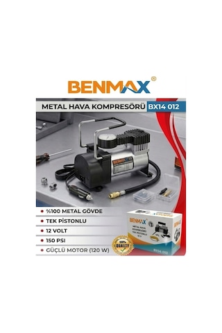 Profesyonel Hava Şişirme Kompresörü Lastik Hava Şişirme Pompası 12 Volt