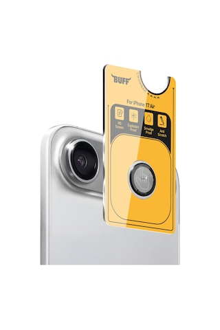 Buff Apple Uyumlu iPhone 17 Air Metal Kamera Lens Koruyucu Silver Gümüş