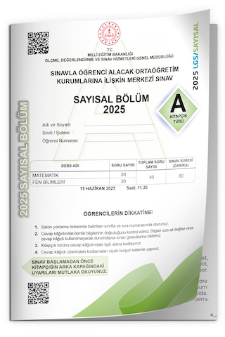 2025 Lgs Meb Birebir Tıpkı Basım Çıkmış Soru Say-söz Kitapçıkları