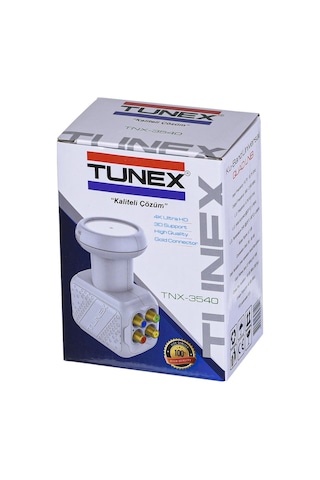 Tunex TNX-3540 4K Ultra HD Ku-Band Üniversal Dörtlü LNB