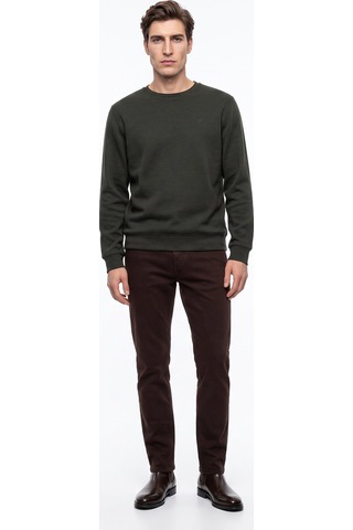 Mustang Haki Erkek Basic Nakışlı Sweatshirt M6wm-swt1590