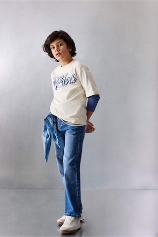Defacto Wıde Leg Düz Paça Jean Pantolon Erkek Çocuk F8436a826smnm28 Mavi-nm28