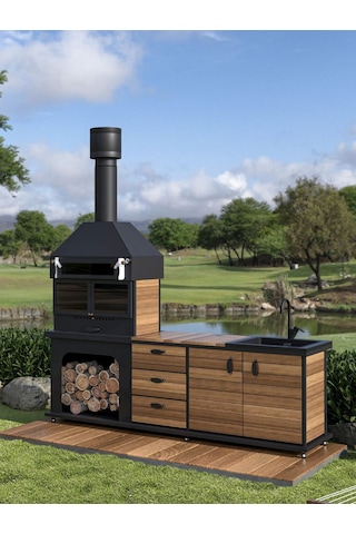 Fırınlı Tezgahlı Barbekü 2.4m Diğer