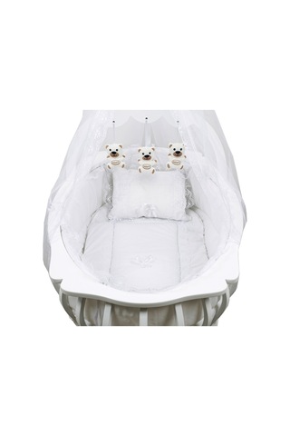 Setaymobilya Beşik, Hünkar Mdf Sallanan Beşik + Uyku Seti - Setay