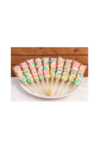 24 Lü Marshmallow Lolipop Şeker Renkli Çocuk Şeker Paketi Parti & Doğum Günü