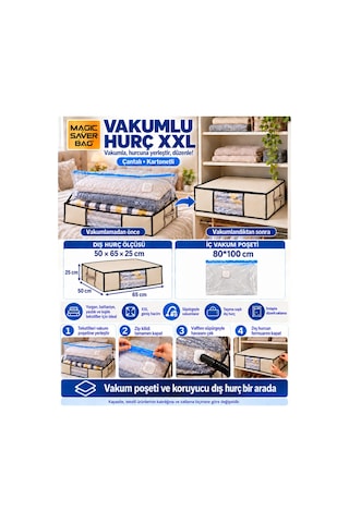 Magic Saver Bag Tekli Çantalı Bez Vakumlu Hurç XXLarge