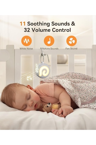 Dreamegg D11 Gece Işığıyla Uyuyan Bebekler İçin Beyaz Gürültü Makinesi