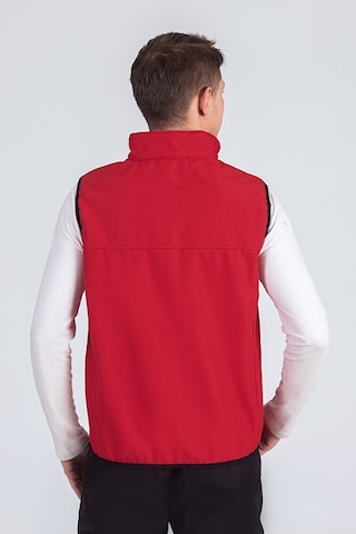 Vatan Tekstil Softshell Dik Yaka Erkek Yelek Kırmızı