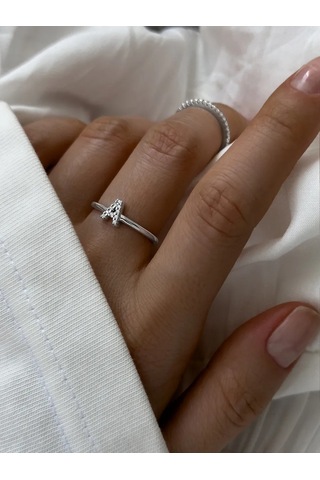 Sılverme A Harfli Gümüş Yüzük, 925 Ayar Gümüş 183611685 Gümüş