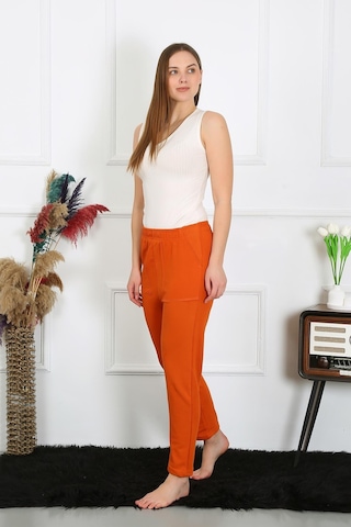 Akbeniz Kadın Pamuk Cepli 3 İplik Alt Eşofman Kremit 27510-kremit Kiremit