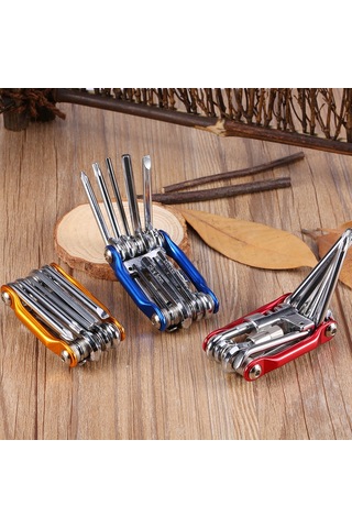 Skycity 11'lü Bisiklet Tamir Aleti Seti: Zincir Kırıcı, Tornavida, Hex Anahtarlar - Hafif, Dayanıklı, Taşınabilir Mavi Diğer