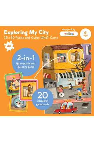 Moritoys Exploring My City - 2in1 Puzzle Ve Bil Bakalım Kim Oyunu