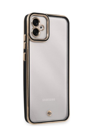 Samsung Galaxy A04e Kılıf Liva Lens Silikon - Siyah