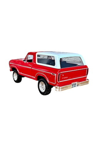 1978 Ford Bronco Hard Top 1:24 Ölçek Die-cast Metal Model Araba - Kırmızı/beyaz - Motor Max Çok Renkli
