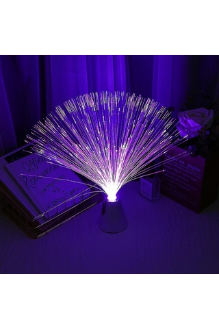 Renk Değiştiren Fiber Optik Lamba Pil İle Çalışan Çeşme Gece Lambası Ev Şenlik Dekorasyon Süsleri Fq Çok Renkli