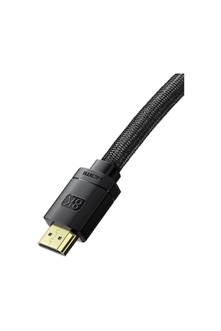 Baseus Hdmı 2.1 8k 60hz 4k 120hz 48gbps Yüksek Hızlı Görüntü Ve Ses Aktarım Kablosu 3 Metre Siyah