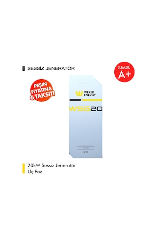 Werer Energy 20kW LiFePO4 Lityum Demir Fosfat Tri Faz Sessiz Jeneratör