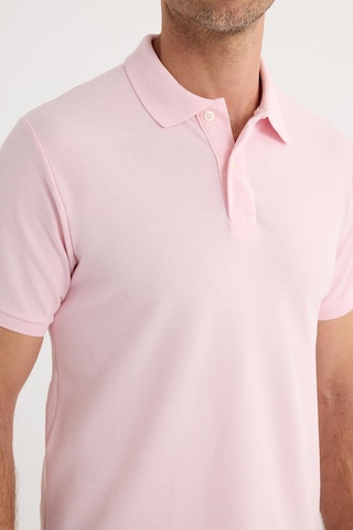Tudors Erkek Slim Fit Dar Kesim Pamuklu Yumuşak Dokulu Serin Tutan Kumaş Düz Pike Pembe Polo Yaka Tişört-33708 Pembe