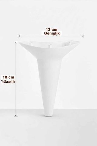 İMT AKSESUAR Aspen 18 Cm Beyaz 8'li Set Beyaz Koltuk Baza Dolap Tv Ünitesi Yatak Odası Konsol Ayağı