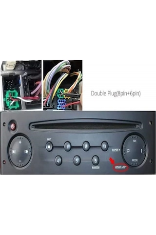 Megan Clio Kango 2 Cd Çalar Teyp için Aux Usb Bluetooth Mp3 Modül 50 Cm