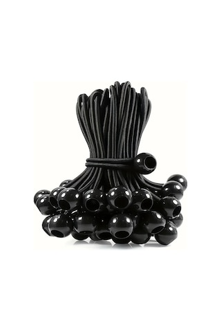 Elmpaly Ağır Hizmet Siyah 30lu Bilyalı Emniyetli Şemsiye Gergi İpi 122lbs Çekme Dayanımı