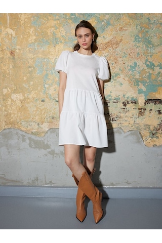 LOFT Loose Fit Kadın Elbise Lf2031688 Q1.v1 Beyaz