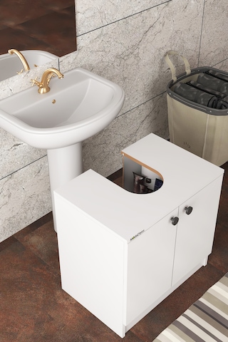 Modelisa Lavabo Altı Dolap, Banyo Dolabı - Mdf Beyaz
