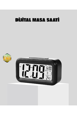 Fotoselli Dijital Masa Saati Aydınlatmalı Alarm Ve Tarih Göstergeli Renkli