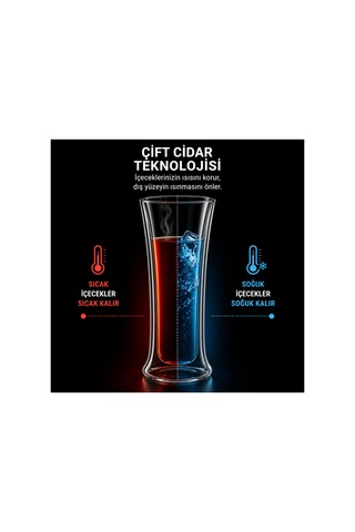 Çift Cidarlı Cam Bardak 320 Ml Borosilikat Isıya Dayanıklı Double Wall Bardak Sıcak & Soğuk İçecek Bardağı, Şeffaf Termal Cam Kupa, Bira Kahve Çay Latte Bardağı