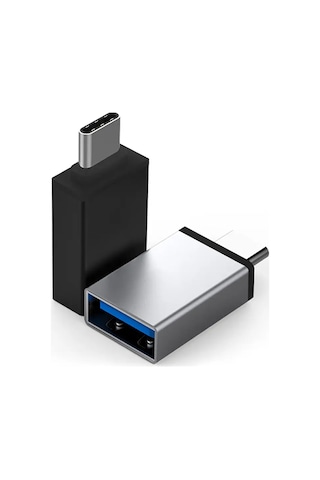 Type C To USB 3.0 Otg Çevirici Veri Aktarım Dönüştürücü Gümüş