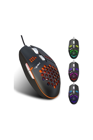 HXSJ J400 Ergonomik Kablolu Soğutma Fanlı Oyun Faresi Siyah