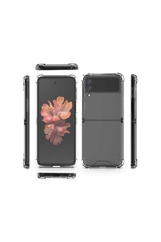 Samsung Galaxy Uyumlu Z Flip 4 Kılıf Zore Kenar Korumalı Nitro Anti Shock Silikon