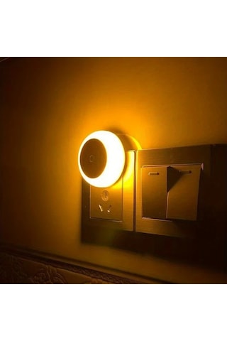 Maxaccess 1/2 Adet Otomatik Sensörlü Dokunmatik Gece Lambası, Amerikan Fiş, Sıcak Işık, Koridor Banyo Yatak Odası Mutfak Oturma Odası İçin