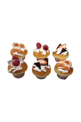 Mucit Home 1 Adet Cupcake Görünümlü Buzdolabı Magneti 3d Tatlı Tasarımlı Dekoratif Mutfak Süsü