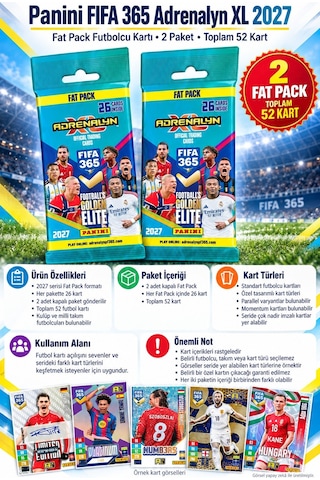 Panini Fıfa 365 Adrenalyn Xl 2027 Fat Pack Futbolcu Kartı 2 Paket Toplam 52 Kart