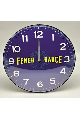 Fenerbahçe Lisanslı Duvar Saati Yazılı 0240-keçe-şekilli-48cm